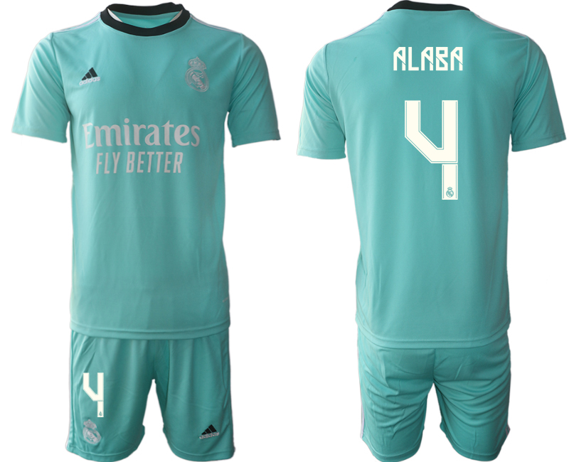 Men 2021-2022 Club Real Madrid second away Light blue #4 Soccer Jerseys